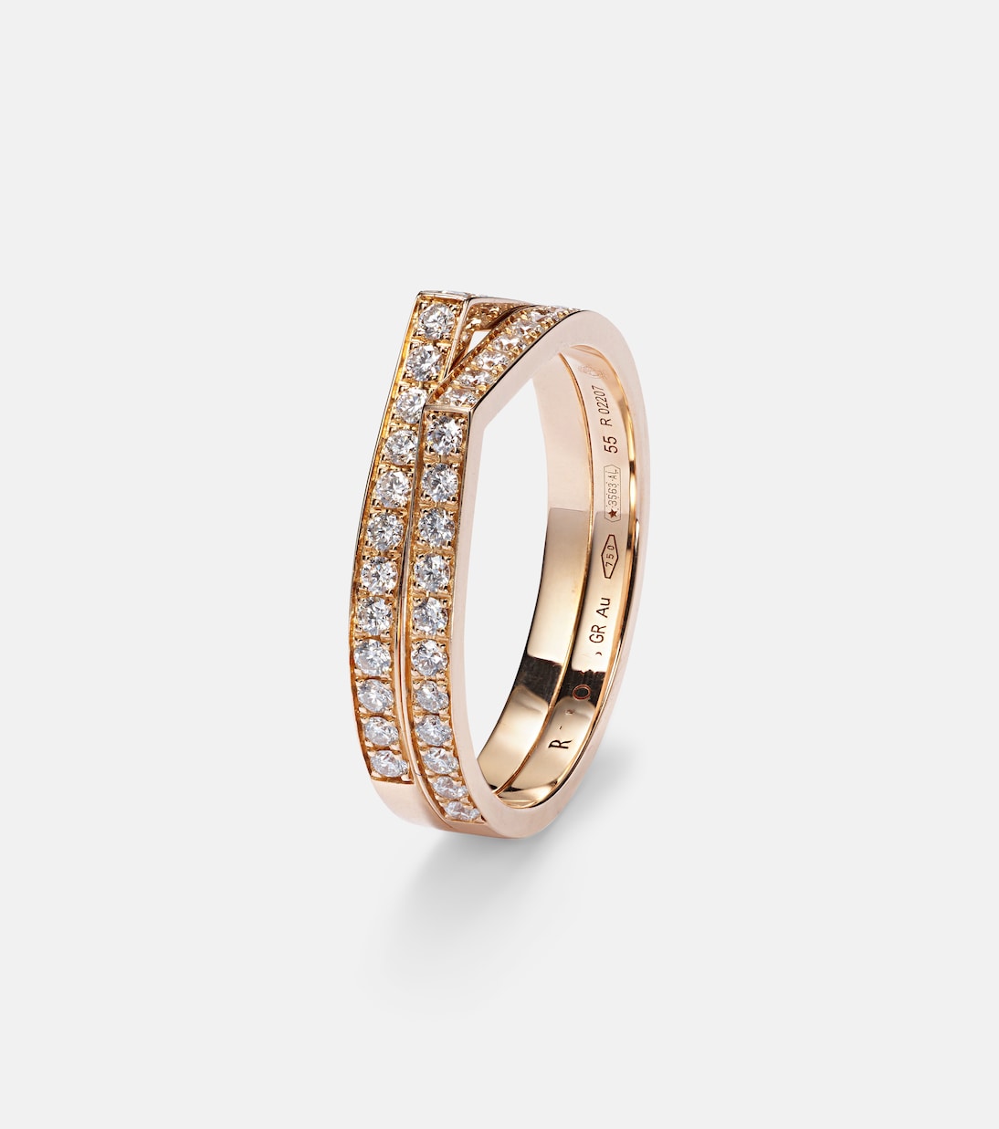 Antifer rose gold ring with diamonds | Repossi