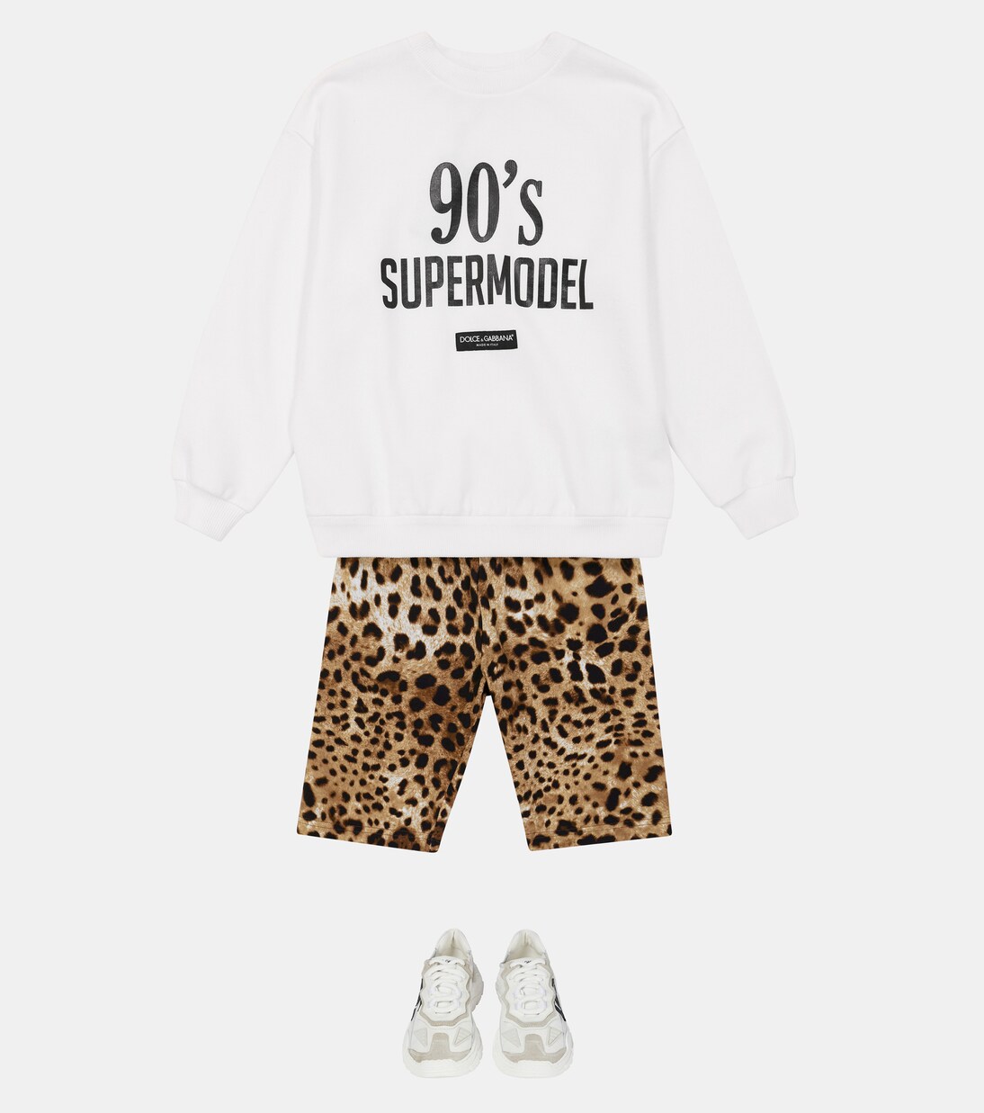 Sweat-shirt imprimé en coton | Dolce&Gabbana Kids
