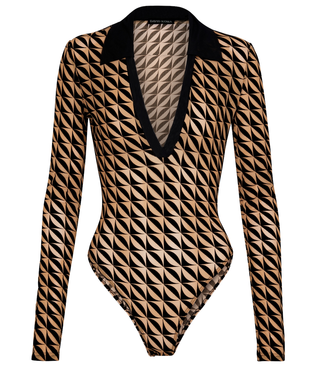 Body aus Jacquard-Mesh | David Koma