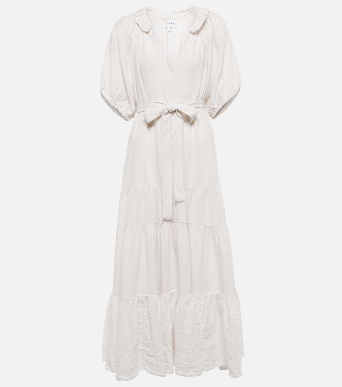 Robe midi Karina en lin | Velvet