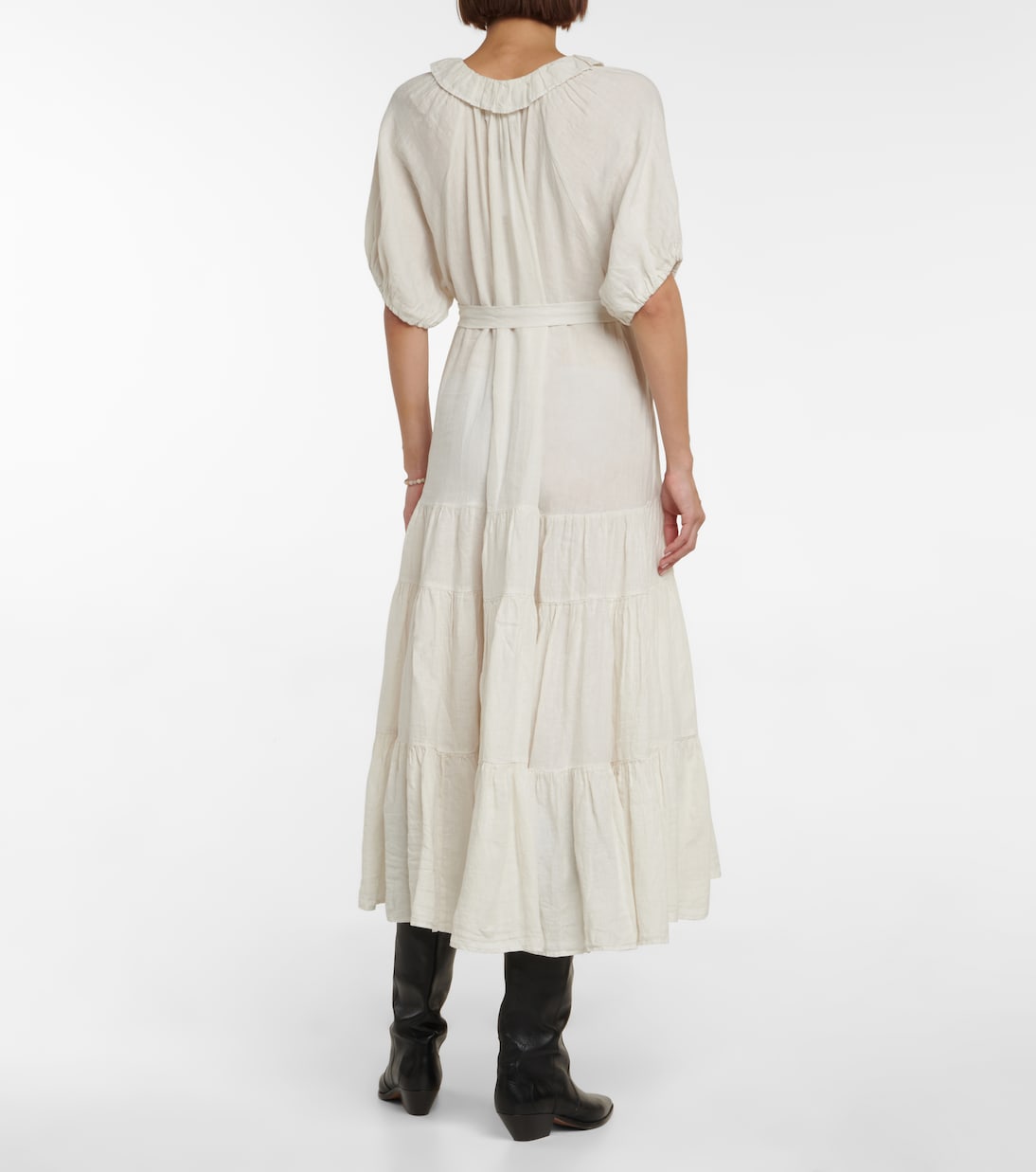 Robe midi Karina en lin | Velvet