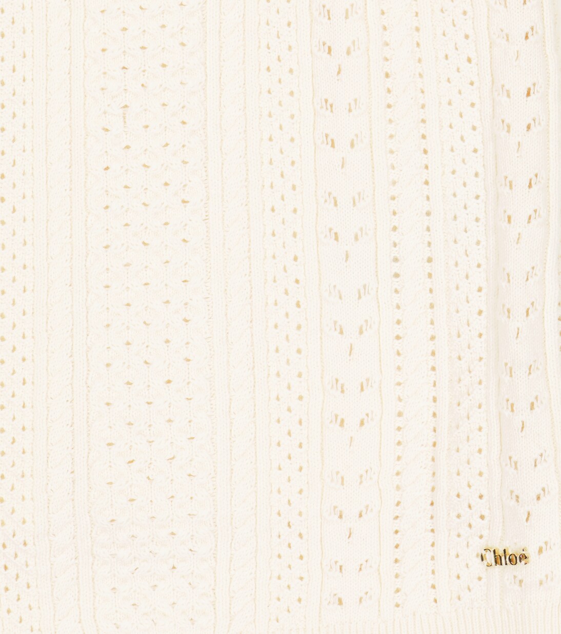 Ruffled cotton and wool dress | Chloé Kids