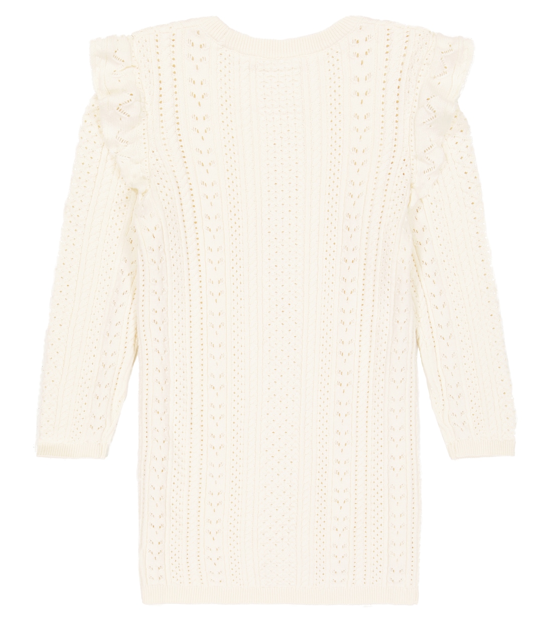 Ruffled cotton and wool dress | Chloé Kids