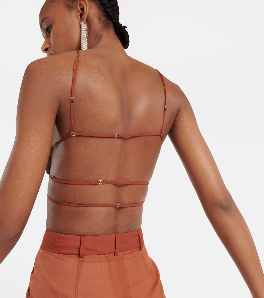 Cutout cotton bra top | Nensi Dojaka