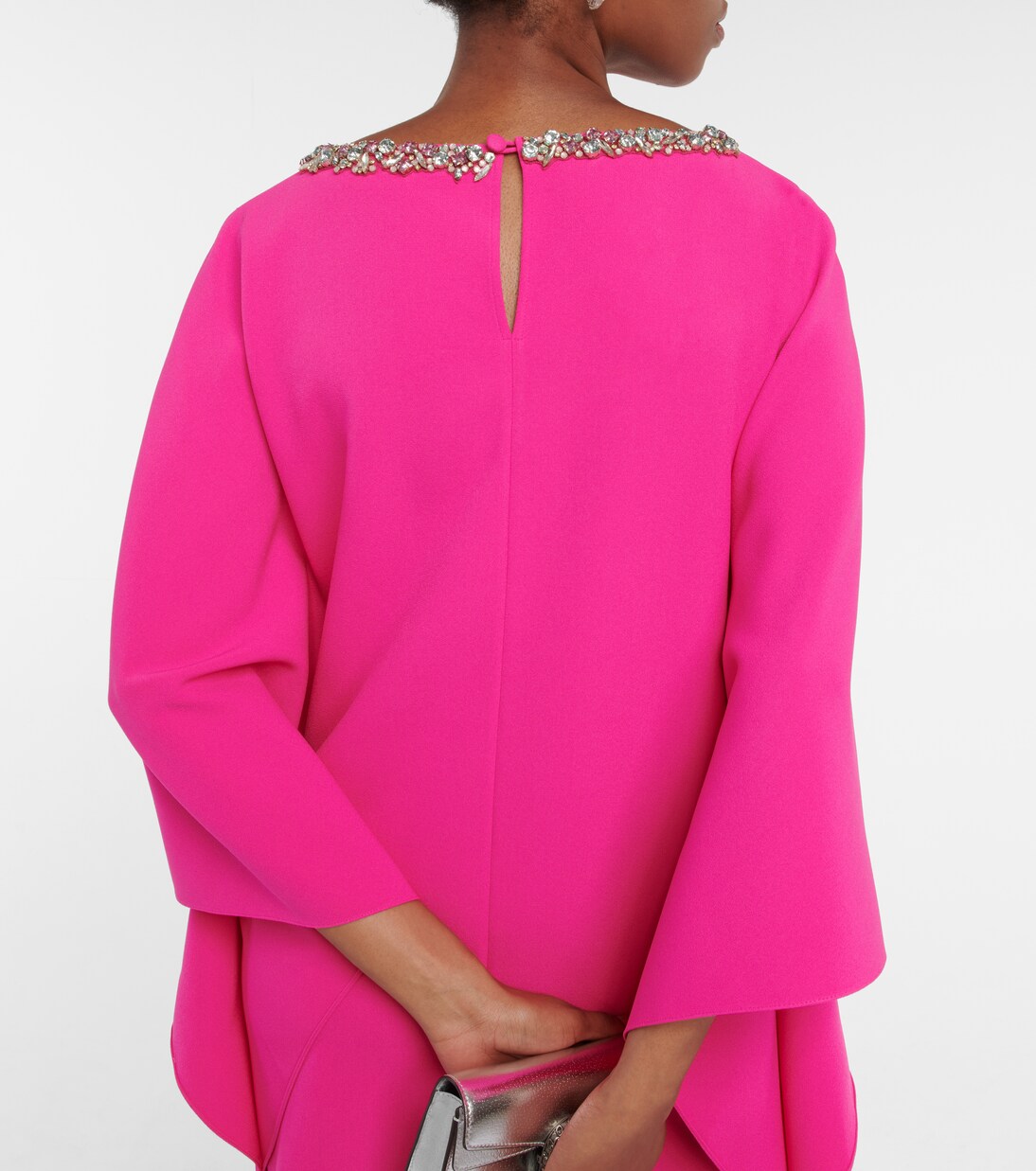 Verzierte Robe Arama aus Crêpe | Safiyaa