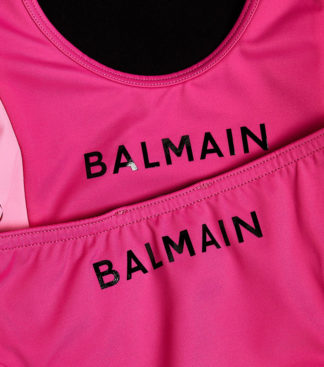 Logo ruffle-trimmed bikini | Balmain Kids