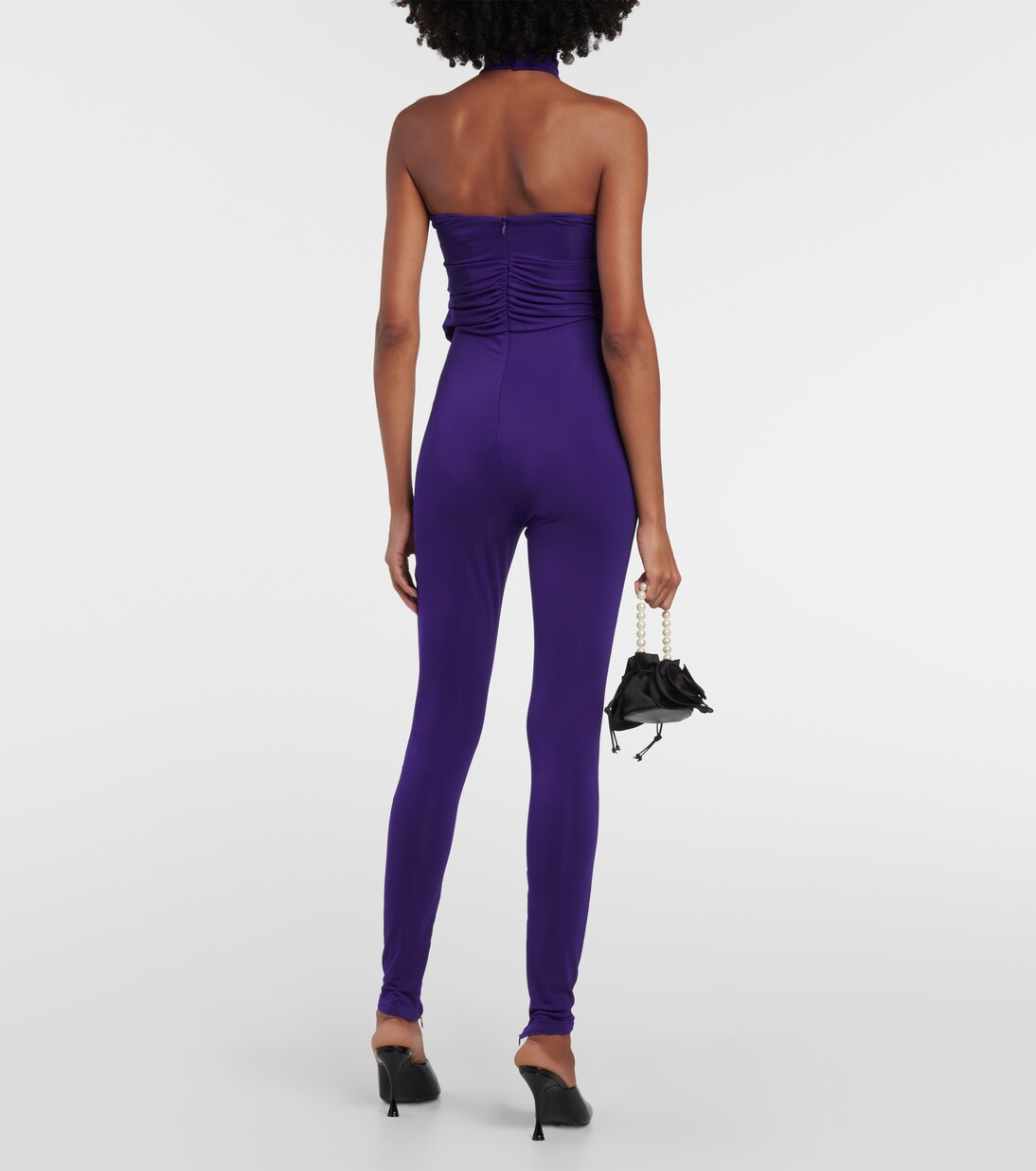 Gathered halterneck jersey jumpsuit | Magda Butrym