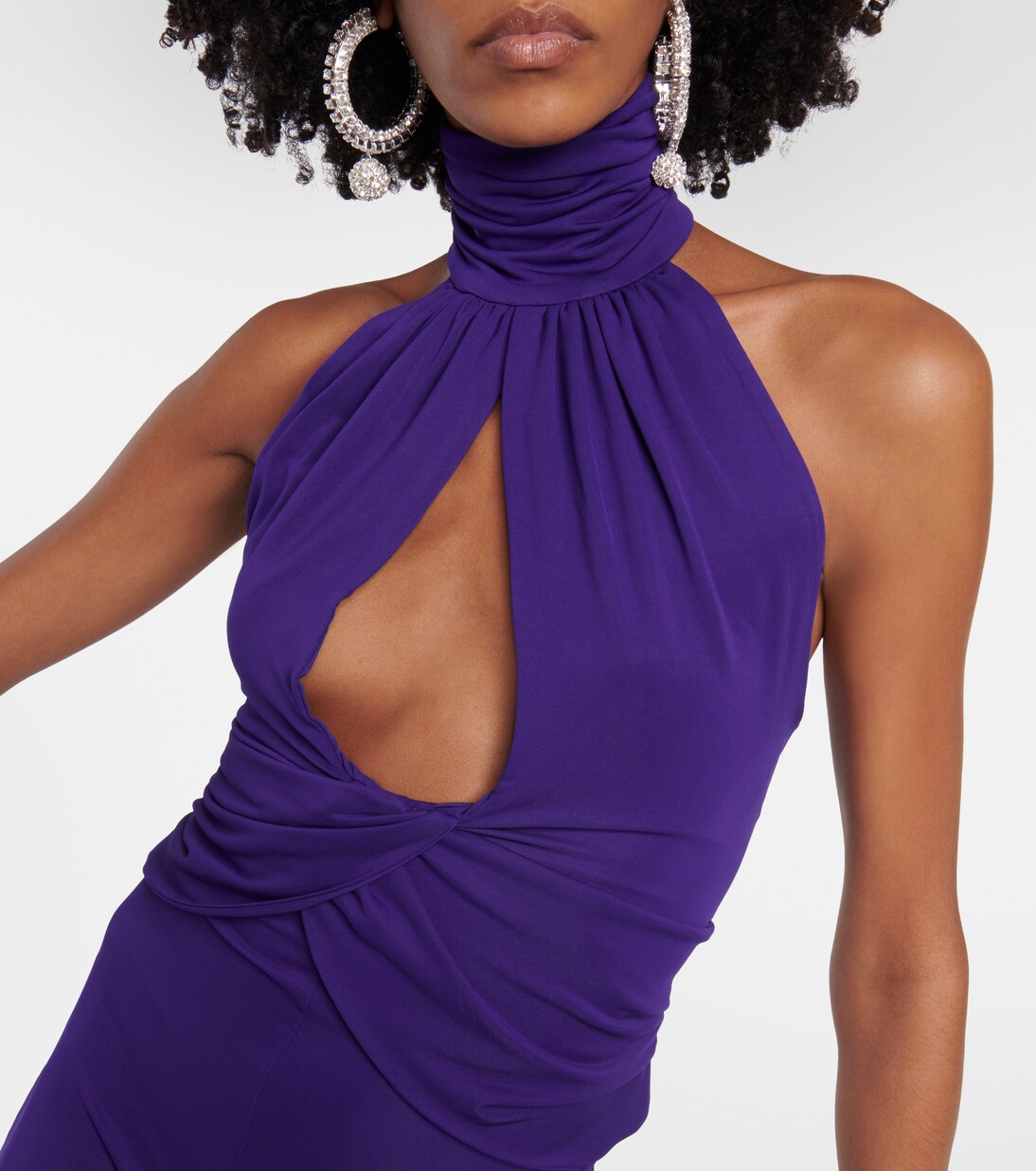 Gathered halterneck jersey jumpsuit | Magda Butrym