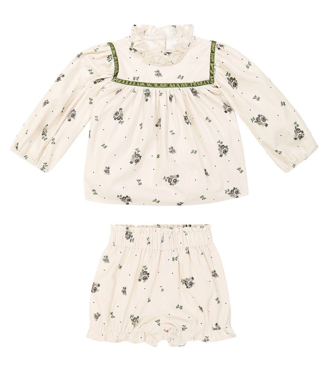 Bébé – Ensemble blouse et short Ayame en coton | C'era Una Volta