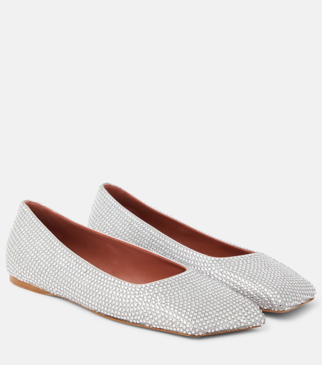 Ane embellished suede ballet flats | Amina Muaddi