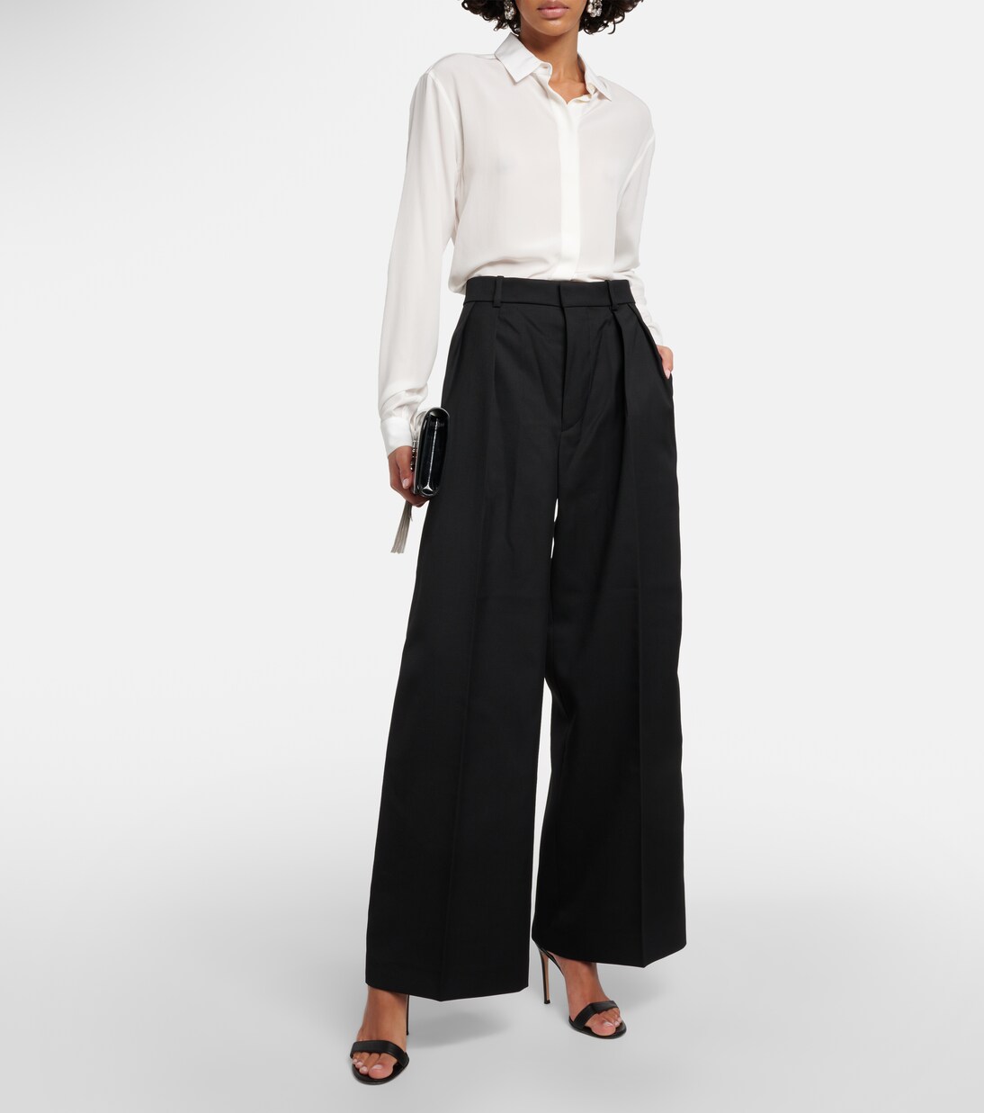 Weite Hose aus Schurwolle | Wardrobe.NYC