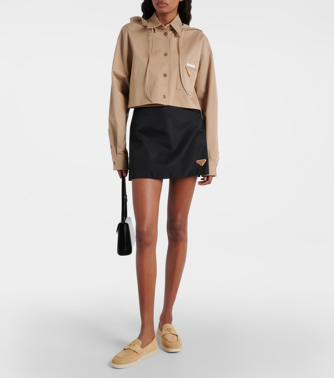 Loafers Saint Tropez aus Veloursleder | Prada