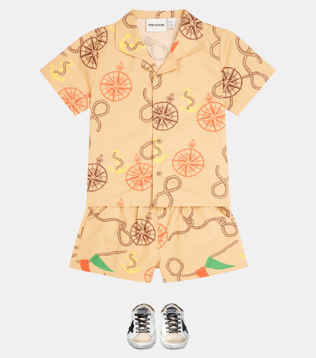 Short Nautical imprimé en coton | Mini Rodini