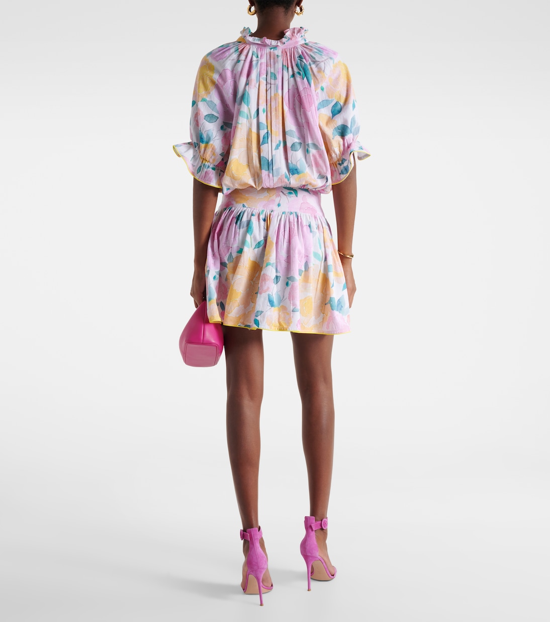 Robe en coton et lin à fleurs | Juliet Dunn