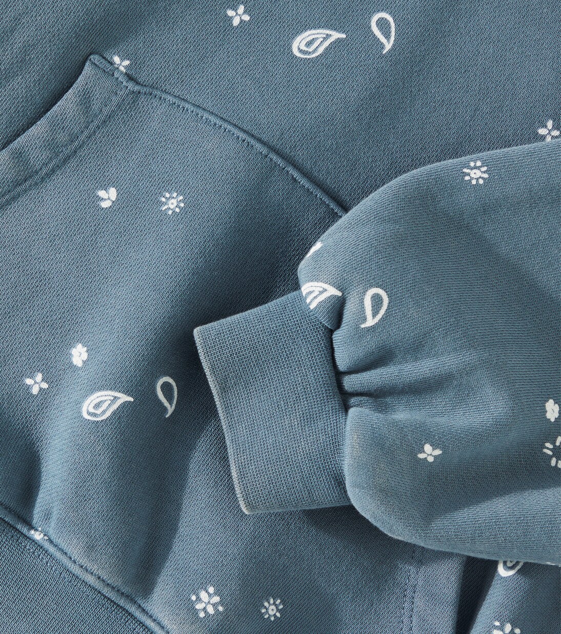 Paisley cotton jersey hoodie | Rylee + Cru