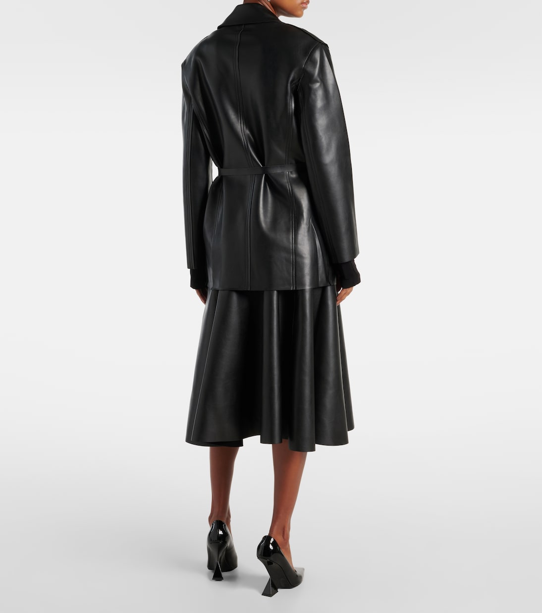 Oversize-Blazer aus Lederimitat | Norma Kamali