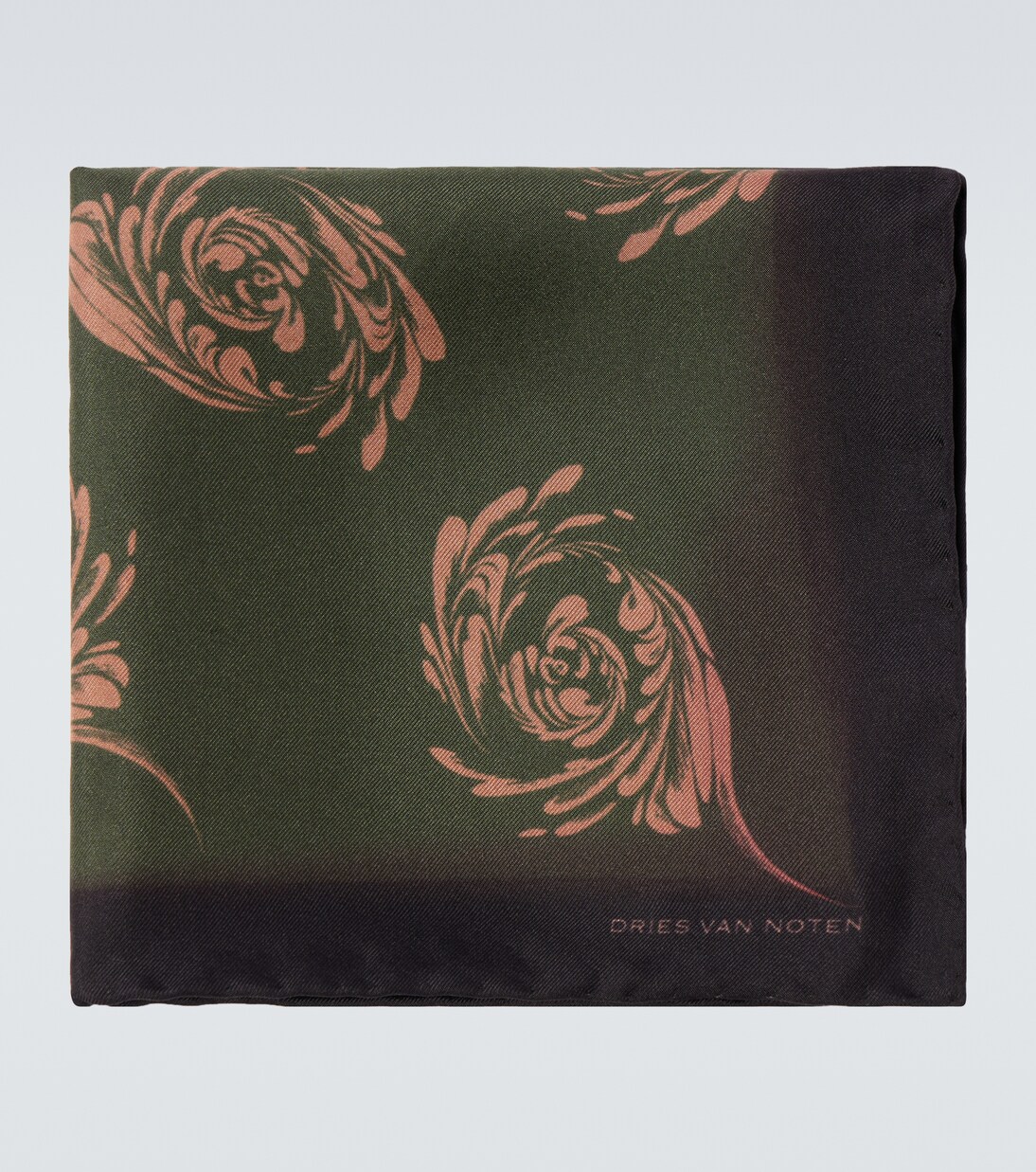 Printed silk pocket square | Dries Van Noten