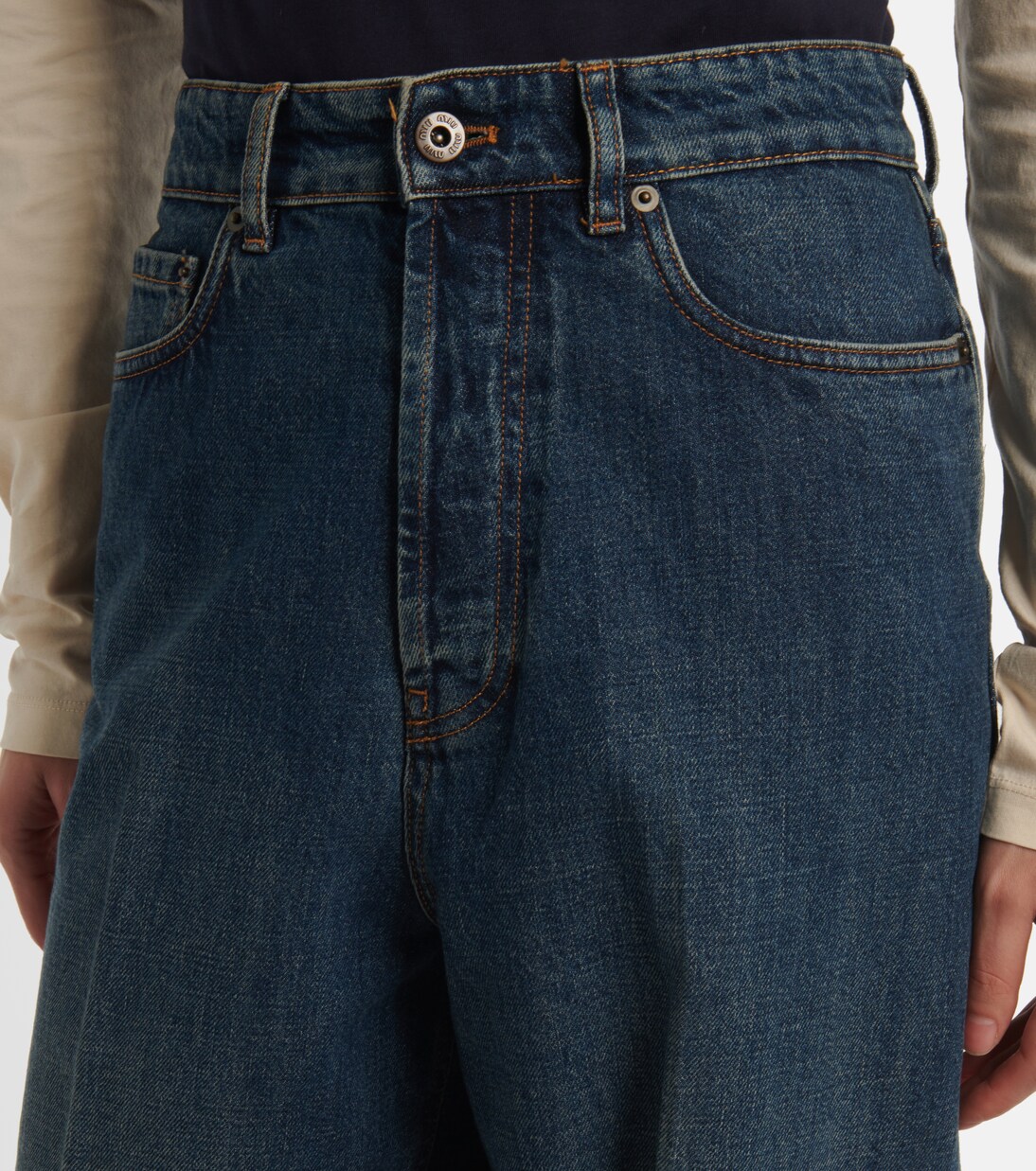 High-Rise Boyfriend Jeans | Miu Miu