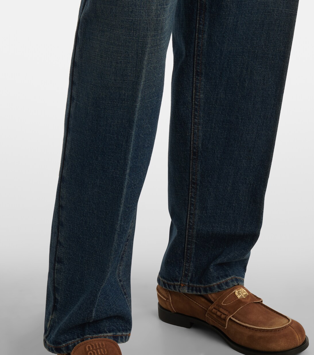 High-Rise Boyfriend Jeans | Miu Miu