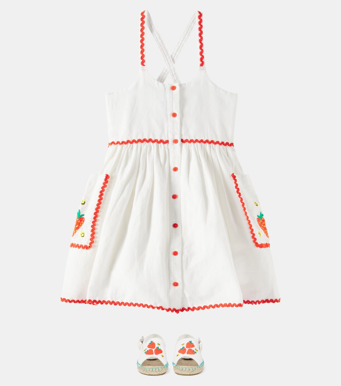 Linen and cotton dress | Stella McCartney Kids