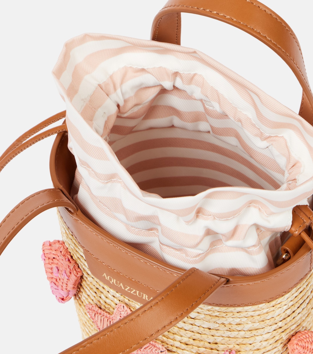 Secchiello Marea Small in rafia con applicazioni | Aquazzura