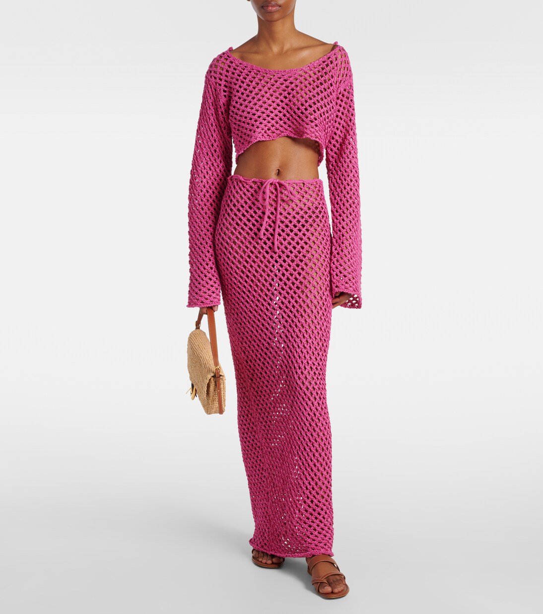 Falda larga Magen en mezcla de algodón | Bananhot