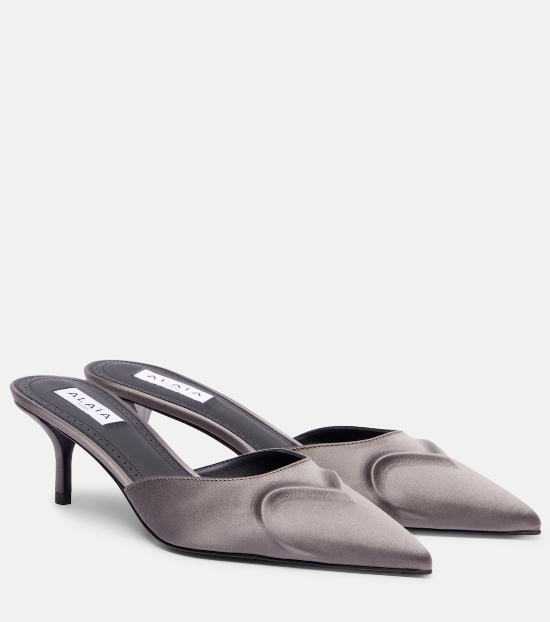 Le Cœur 3D 55 satin mules | Alaïa