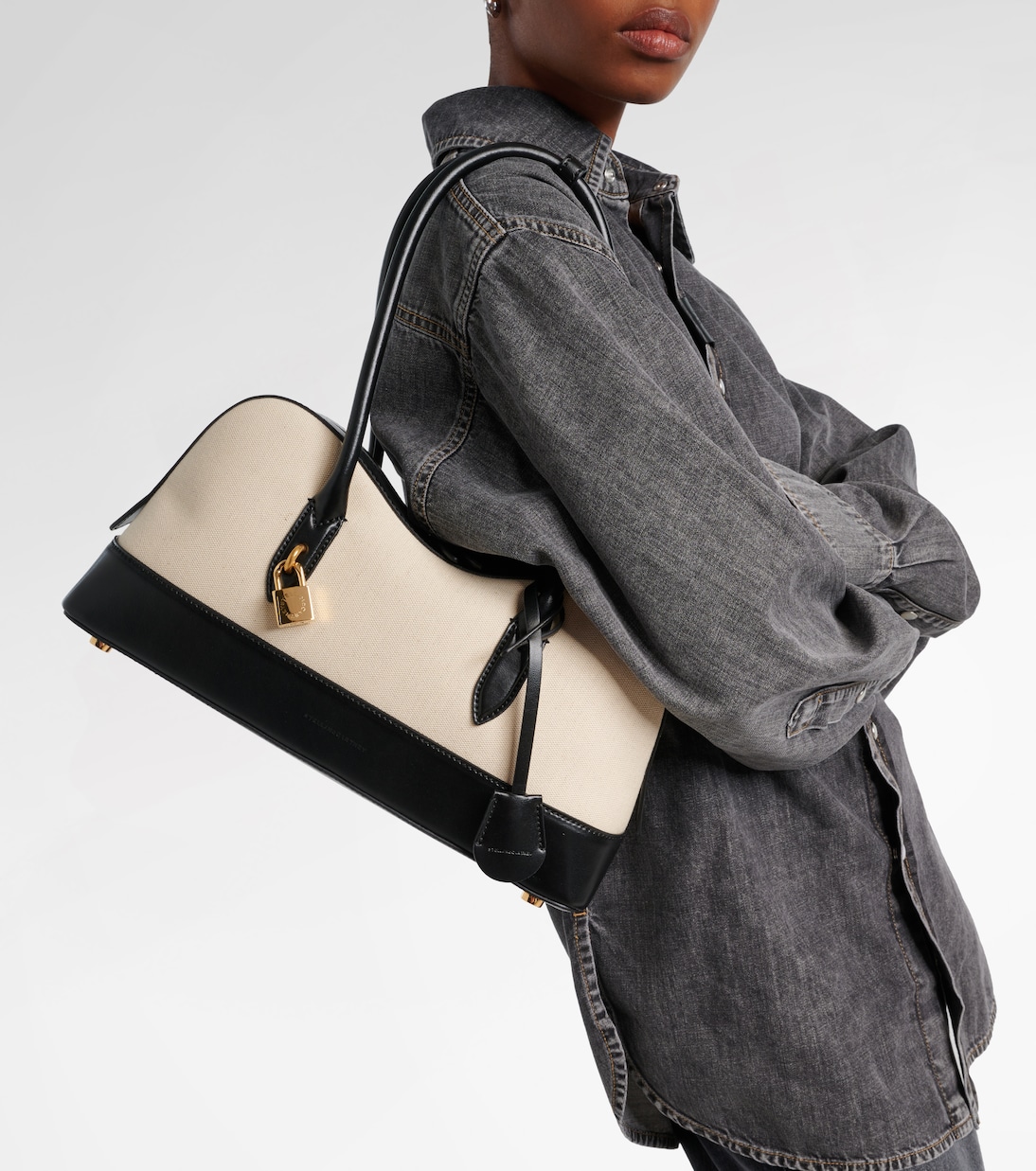 Borsa a spalla Ryder Medium in canvas  | Stella McCartney