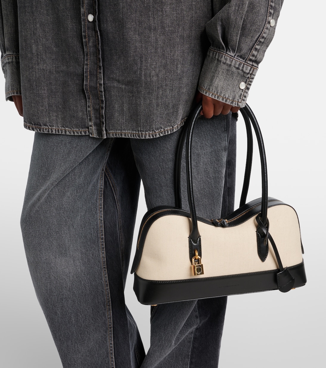 Borsa a spalla Ryder Medium in canvas  | Stella McCartney