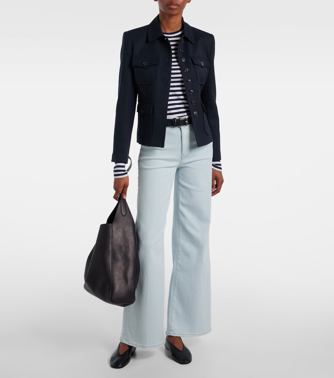 Jeans a gamba larga Le Slim Palazzo | Frame