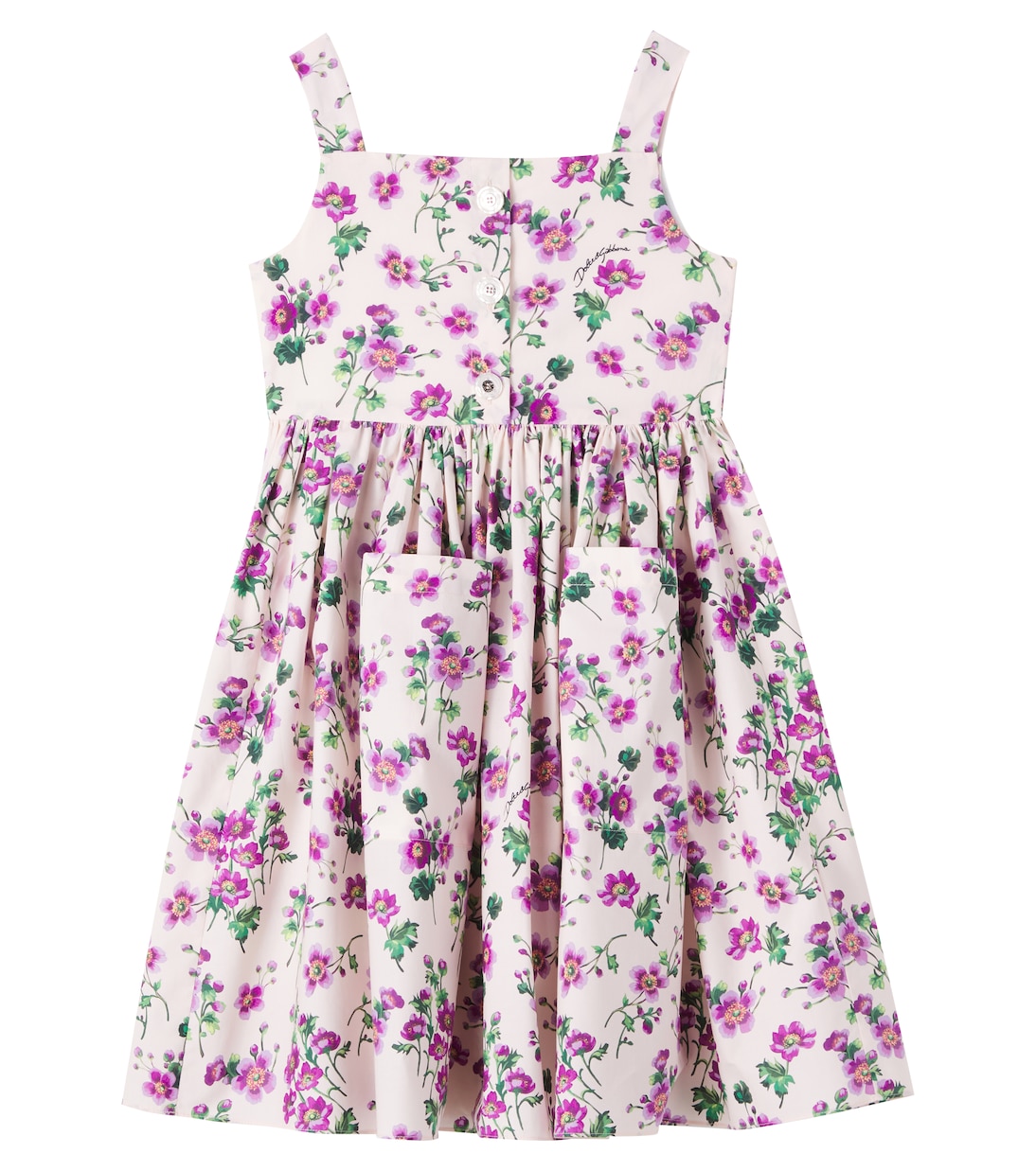 Kleid aus Baumwollpopeline | Dolce&Gabbana Kids