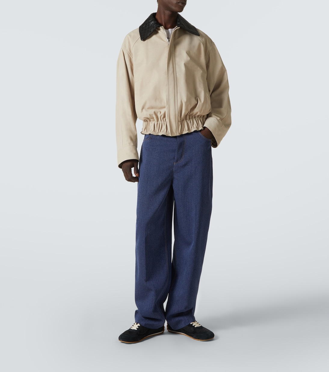 Orbit Flash suede-trimmed sneakers | Bottega Veneta