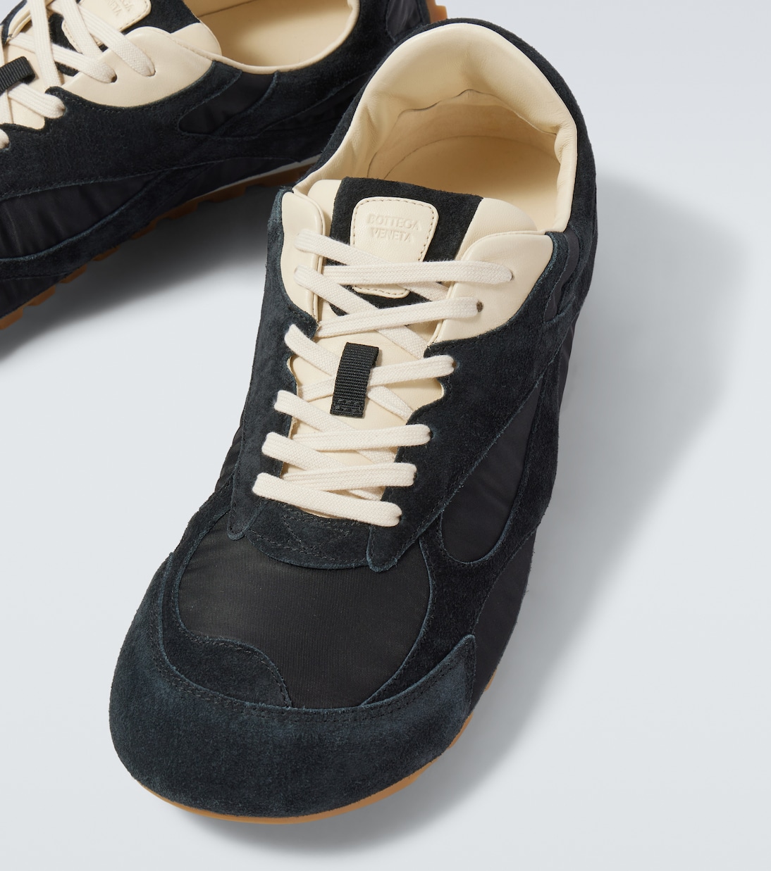 Orbit Flash suede-trimmed sneakers | Bottega Veneta