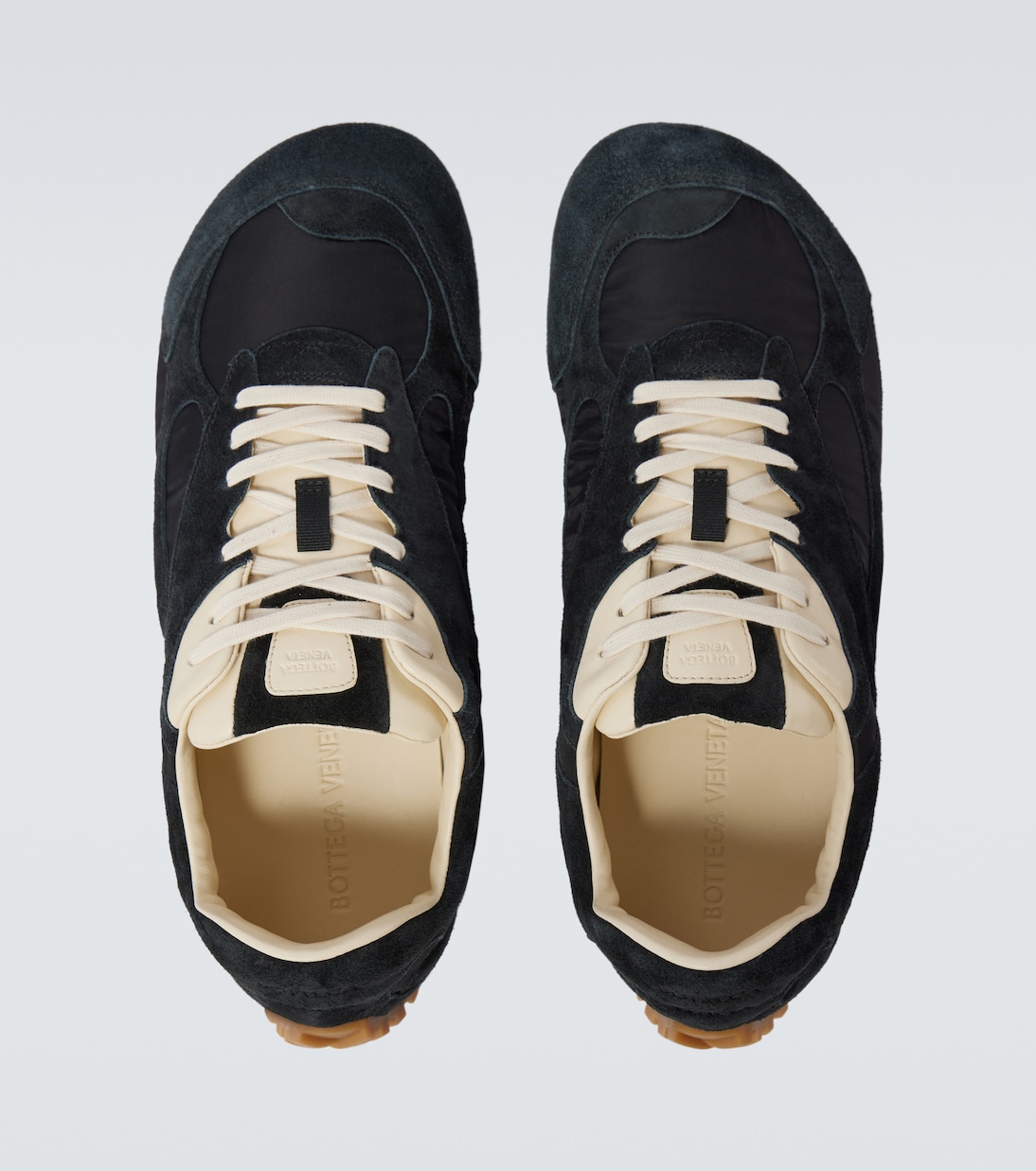 Orbit Flash suede-trimmed sneakers | Bottega Veneta