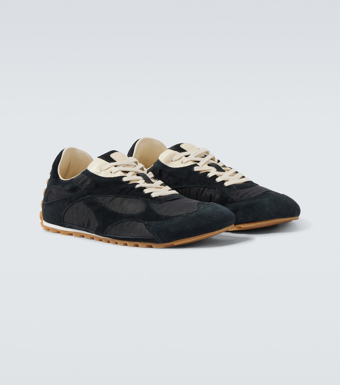 Orbit Flash suede-trimmed sneakers | Bottega Veneta