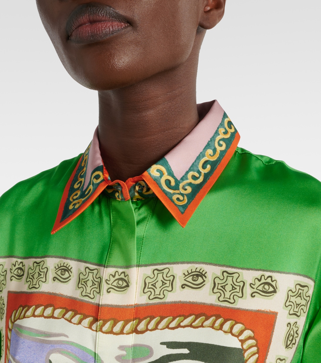 Lucky Pace printed silk shirt | Alémais