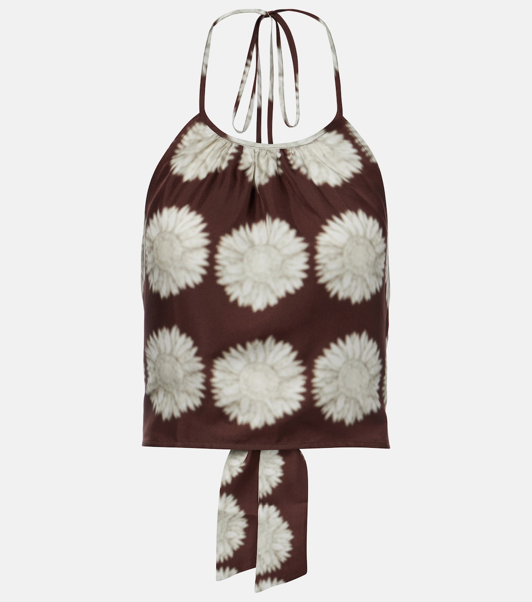 Bedrucktes Top Bello aus Seide | Asceno