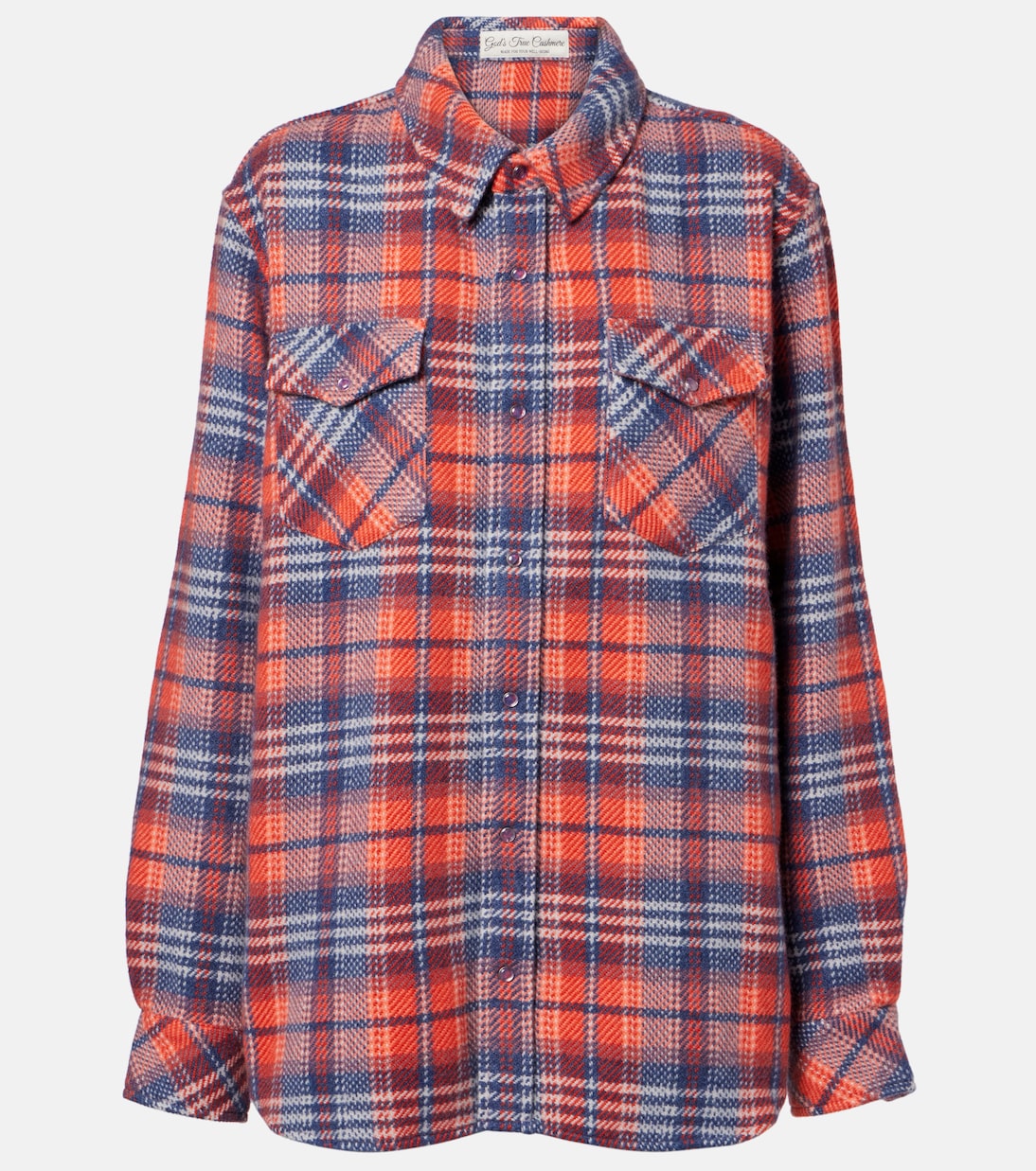 Americana plaid cashmere shirt | God's True Cashmere