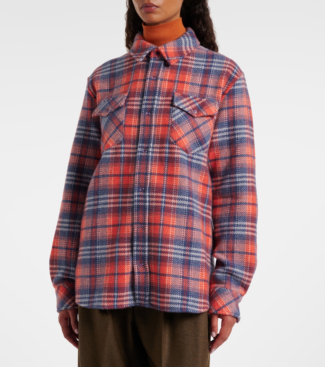 Americana plaid cashmere shirt | God's True Cashmere