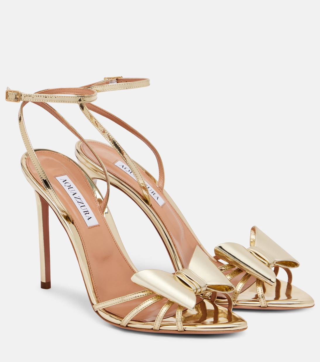 Sandalen Black Tie 105 aus Metallic-Lederimitat | Aquazzura