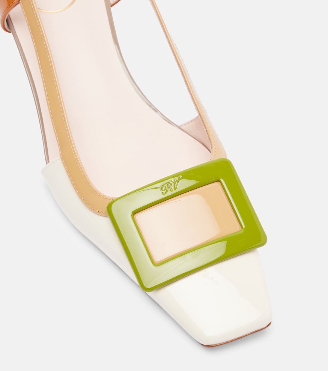 Belle Vivier 45 leather slingback pumps | Roger Vivier
