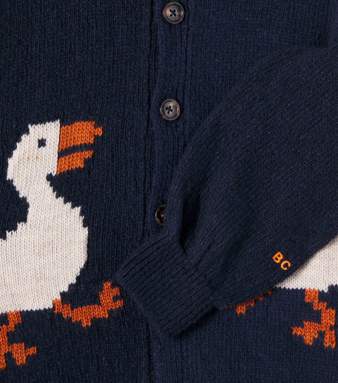 La Oca ribbed-knit wool-blend cardigan | Bobo Choses