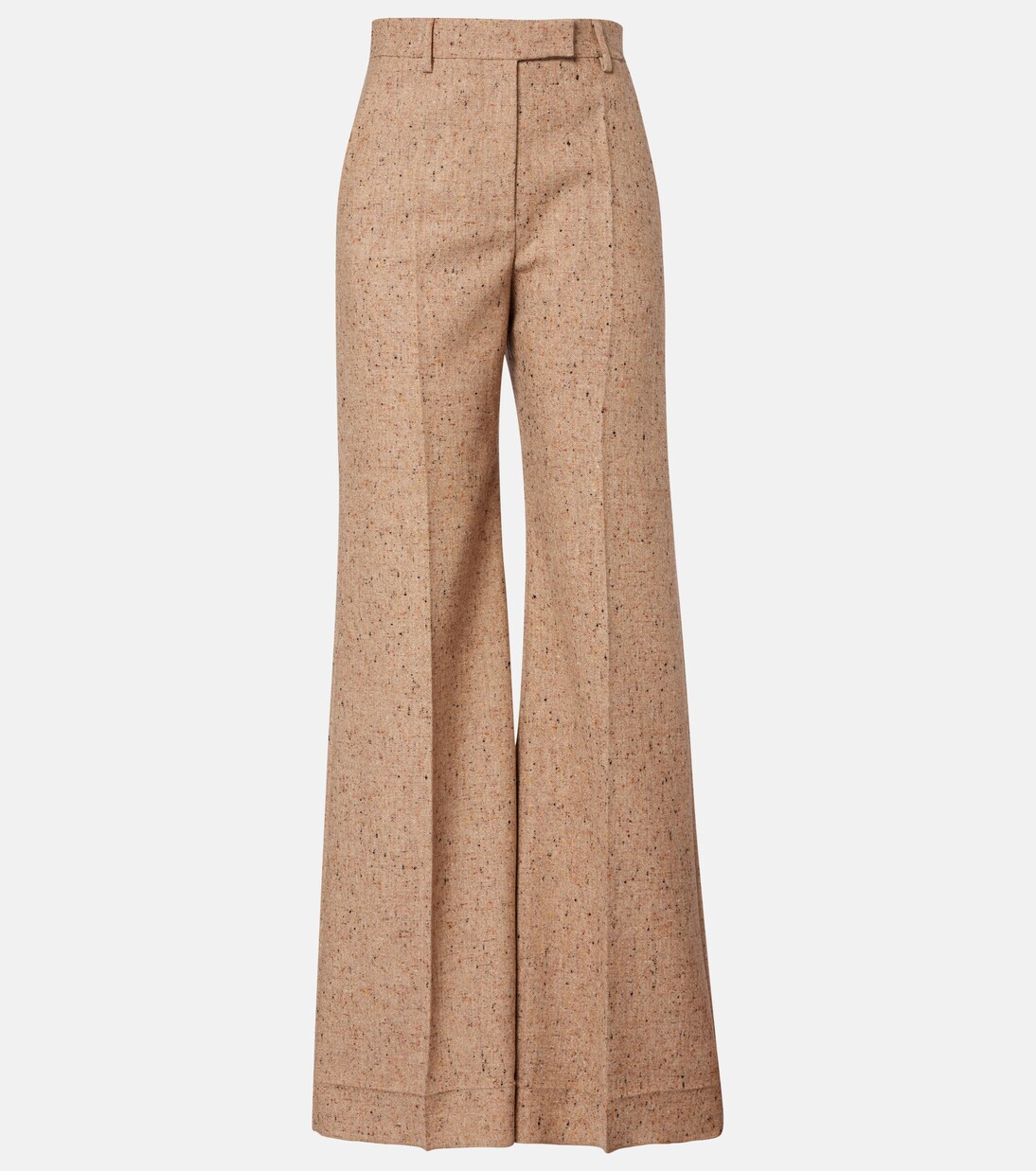 High-rise virgin wool wide-leg pants | Valentino
