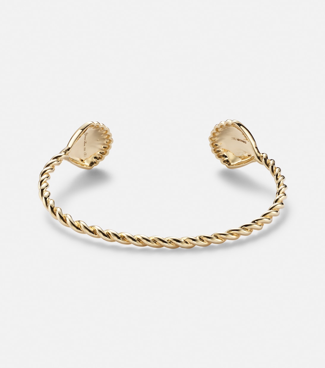 Jonc Coquillage 18kt gold bracelet with diamonds | Yvonne Léon