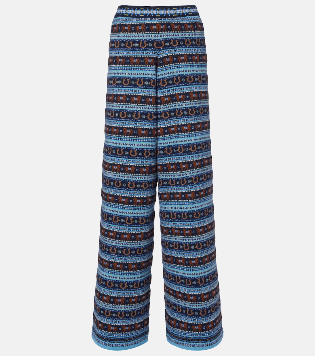 Knitted virgin wool straight pants | Stella McCartney
