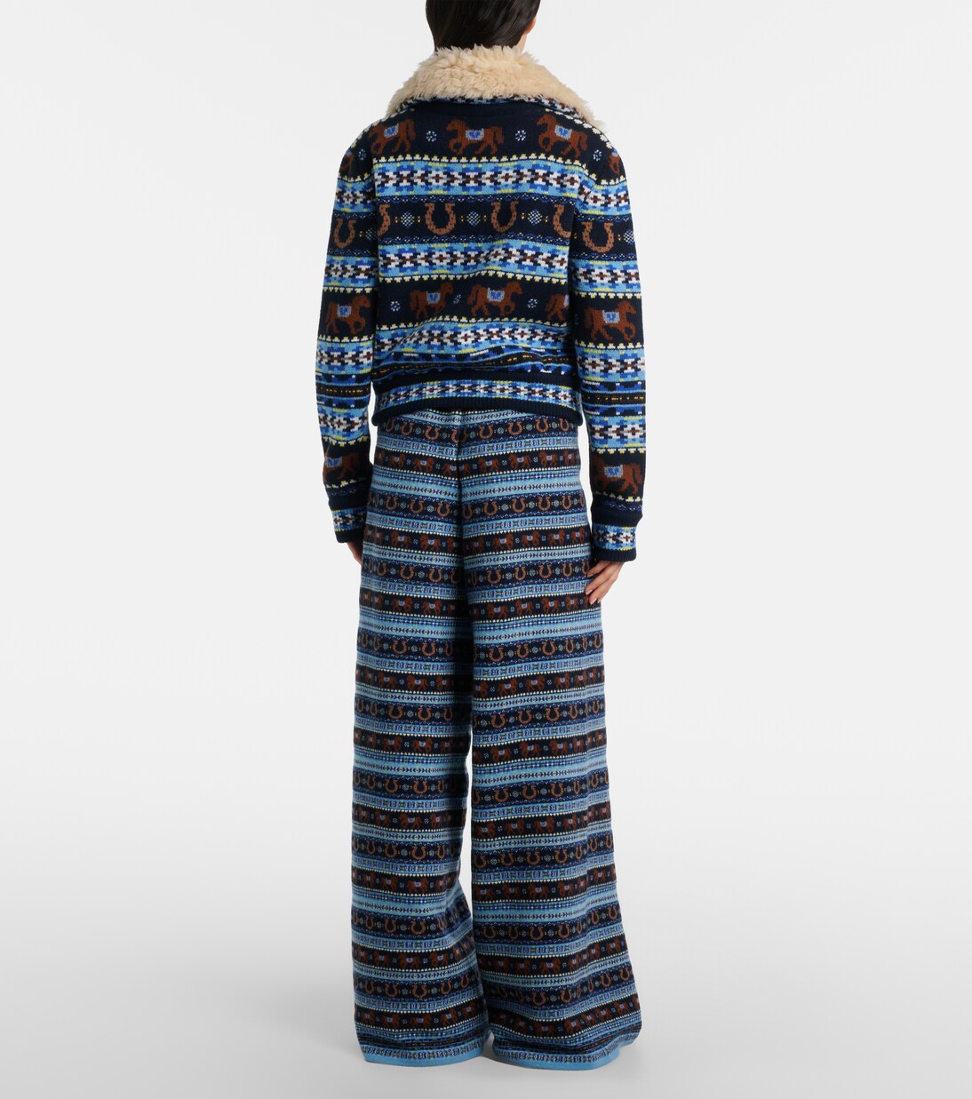 Knitted virgin wool straight pants | Stella McCartney