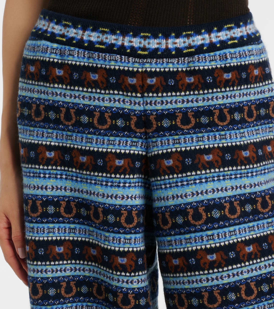 Knitted virgin wool straight pants | Stella McCartney