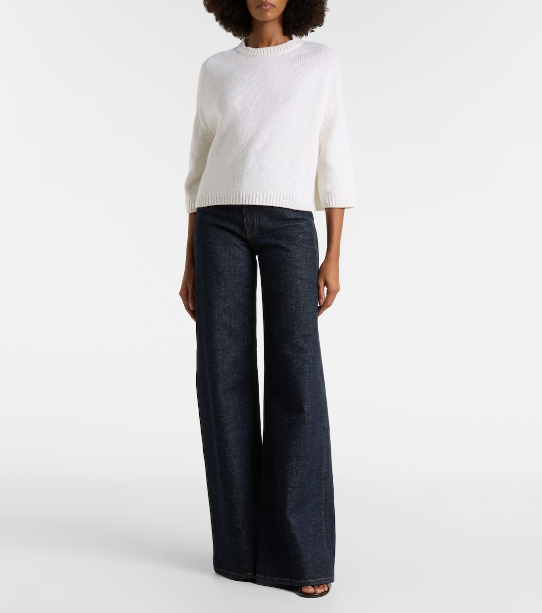 Sabina cropped cashmere sweater | Khaite