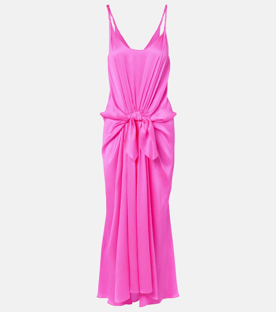 Gathered silk maxi dress | JW Anderson