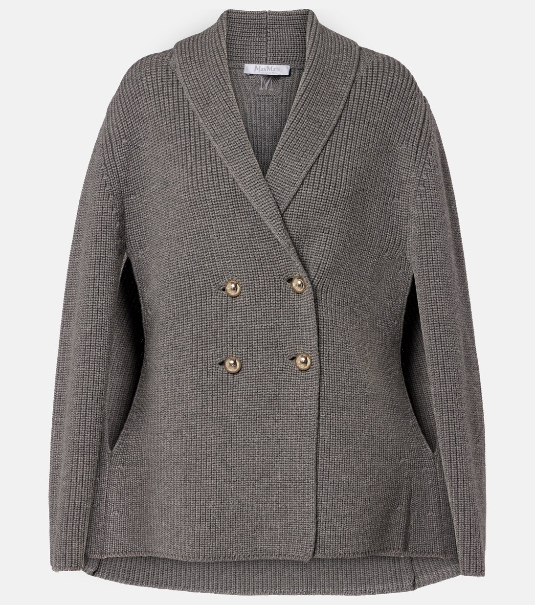 Agenzia double-breasted virgin wool cape | Max Mara